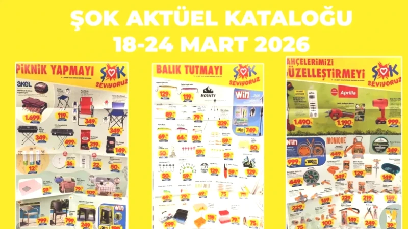 ŞOK'ta Şimdi İndirim Zamanı! 18-24 Mart 2026 Aktüel Kataloğu ile Izgara, Kamp Sandalyesi ve Daha Fazlası Burada!
